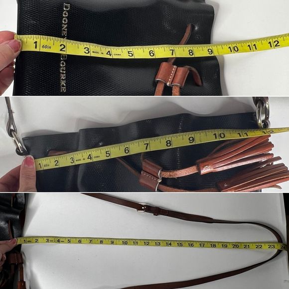 Dooney & Bourke Serena Drawstring Bucket Bag Crossbody With Wristlet Black Pink - Picture 13 of 13